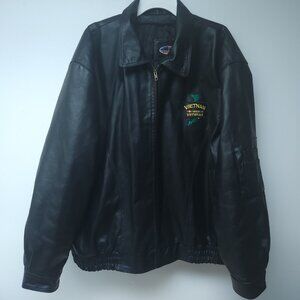 Vintage Vietnam Full Zip-Up Leather Jacket
